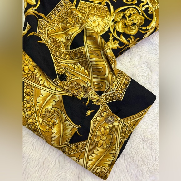 VERSACE BAROCCO SILK SHIRT Size 42 - Picture 3 of 9